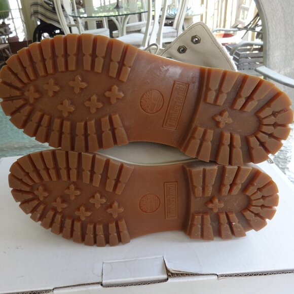 Timberland Teddy women's size 7.5 light Grey nubuck leather lace up boots, - Picture 11 of 13